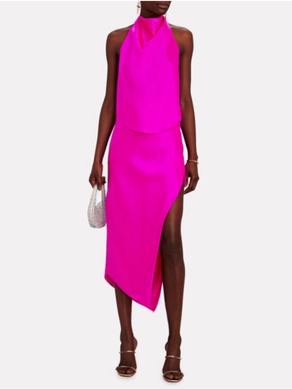 The Sei Silk Halter Top and Straight Slit Skirt Ensemble. Top 8. Skirt 10. NWT